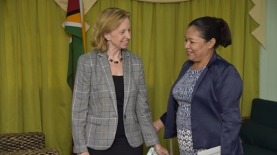 US Ambassador meets Govt on her work with GECOM