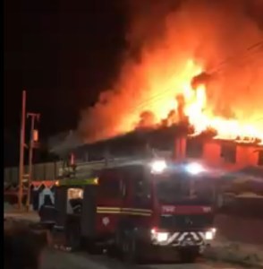 Fire destroys GECOM office in Wismar