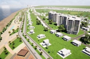 An artist’s impression of the condos that will be built at Maraiko Bay Golf & Country Club in Mahaica, East Coast Demerara