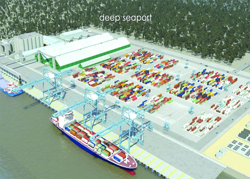 An artist’s impression of CGX’s deepwater harbour