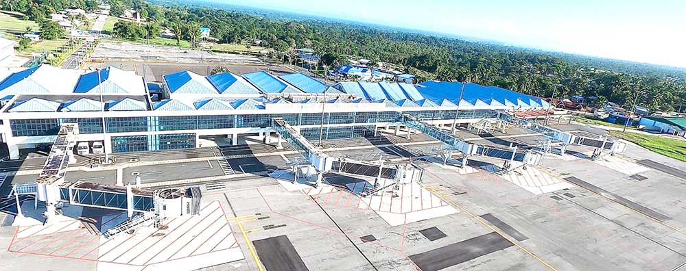 The renovated terminal building that Guyana got as part of the US$150M-plus project at CJIA. It was supposed to be new