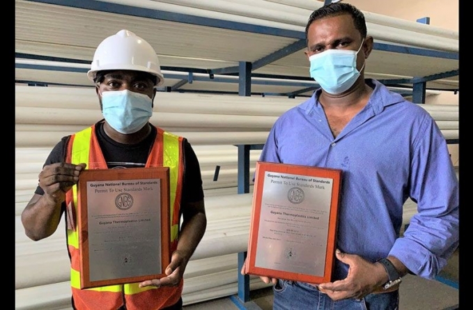 Guyana Thermo-Plastics Limited cements name through certification