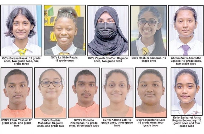 QC, SVN and Region Two students share top 10 spots for CSEC